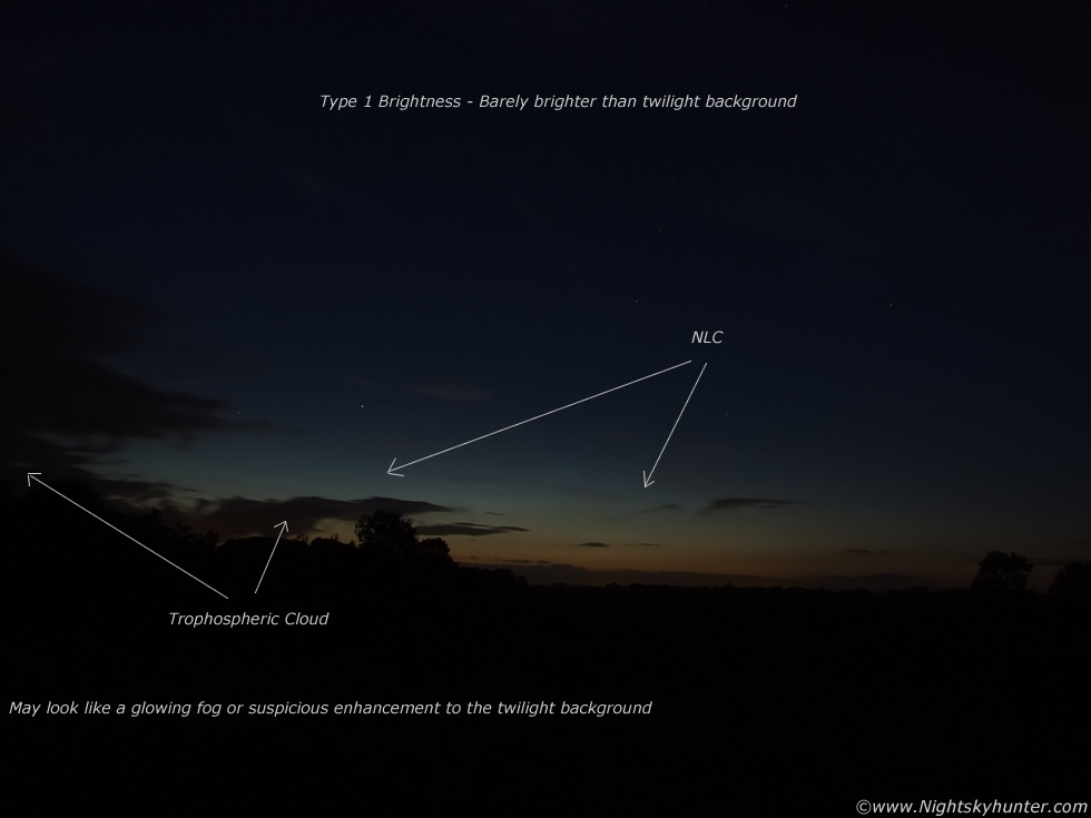 Type 1 Brightness - Barely visible against twilight background